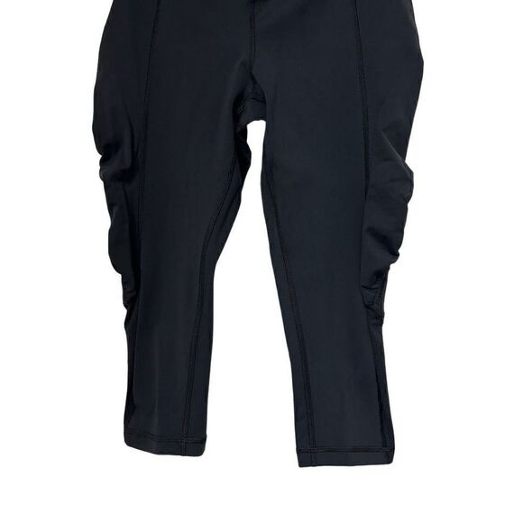 Lululemon run zoom ruched cropped leggings black size 6 - Picture 15 of 15